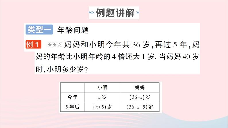 2023七年级数学上册第五章一元一次方程专题五一元一次方程的其他应用作业课件新版北师大版第2页