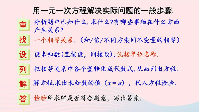 2023七年级数学上册第五章一元一次方程章末复习上课课件新版北师大版第5页