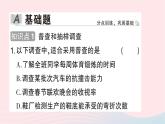 2023七年级数学上册第六章数据的收集与整理2普查和抽样调查作业课件新版北师大版