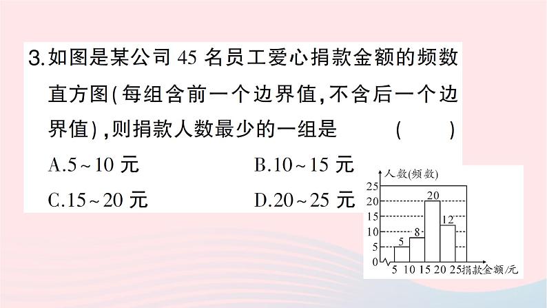 2023七年级数学上册第六章数据的收集与整理3数据的表示第二课时频数直方图作业课件新版北师大版04