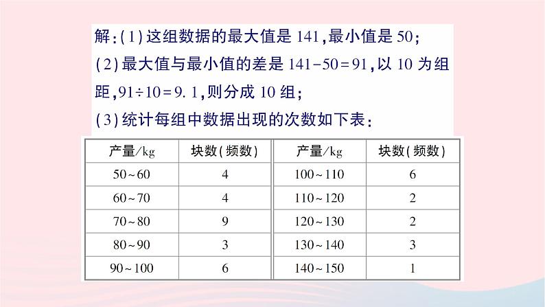 2023七年级数学上册第六章数据的收集与整理3数据的表示第三课时频数直方图的绘制作业课件新版北师大版03