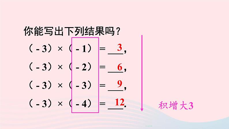 2023七年级数学上册第二章有理数及其运算7有理数的乘法第一课时有理数的乘法上课课件新版北师大版05