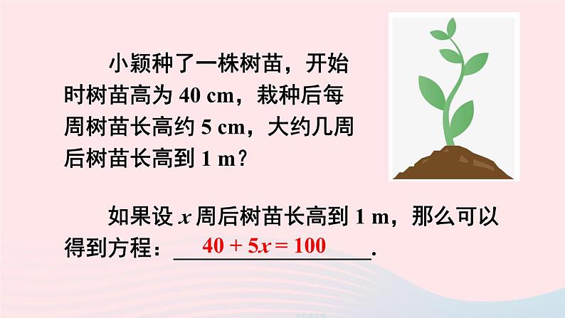 2023七年级数学上册第五章一元一次方程1认识一元一次方程第一课时认识一元一次方程上课课件新版北师大版04