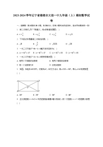 2023-2024学年辽宁省盘锦市大洼一中九年级（上）期初数学试卷(含解析）