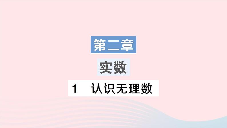 2023八年级数学上册第二章实数1认识无理数课件新版北师大版01