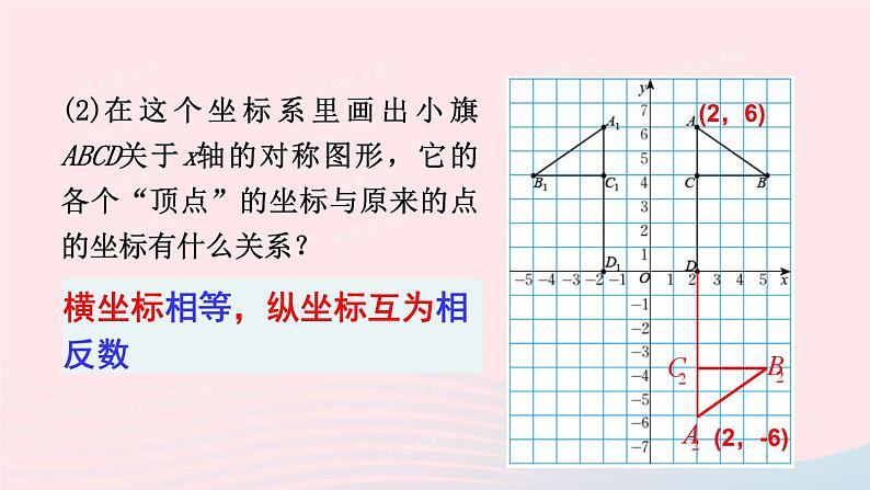 2023八年级数学上册第三章位置与坐标3轴对称与坐标变化上课课件新版北师大版03