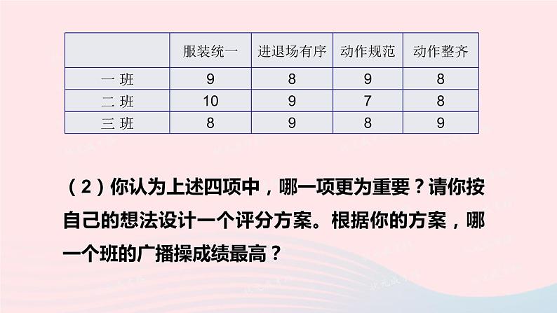 2023八年级数学上册第六章数据的分析1平均数第二课时加权平均数的应用上课课件新版北师大版06