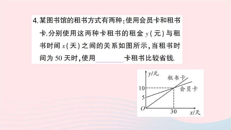 2023八年级数学上册第四章一次函数4一次函数的应用第三课时两个一次函数图象的应用作业课件新版北师大版第5页