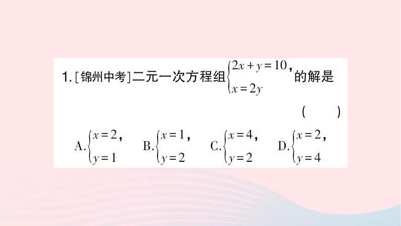 2023八年级数学上册期末基础专题5二元一次方程组及简单应用作业课件新版北师大版02