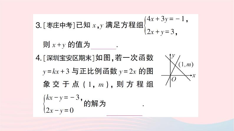 2023八年级数学上册期末基础专题5二元一次方程组及简单应用作业课件新版北师大版04