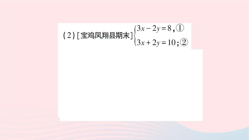 2023八年级数学上册第五章二元一次方程组专题训练十一解二元一次方程组作业课件新版北师大版03