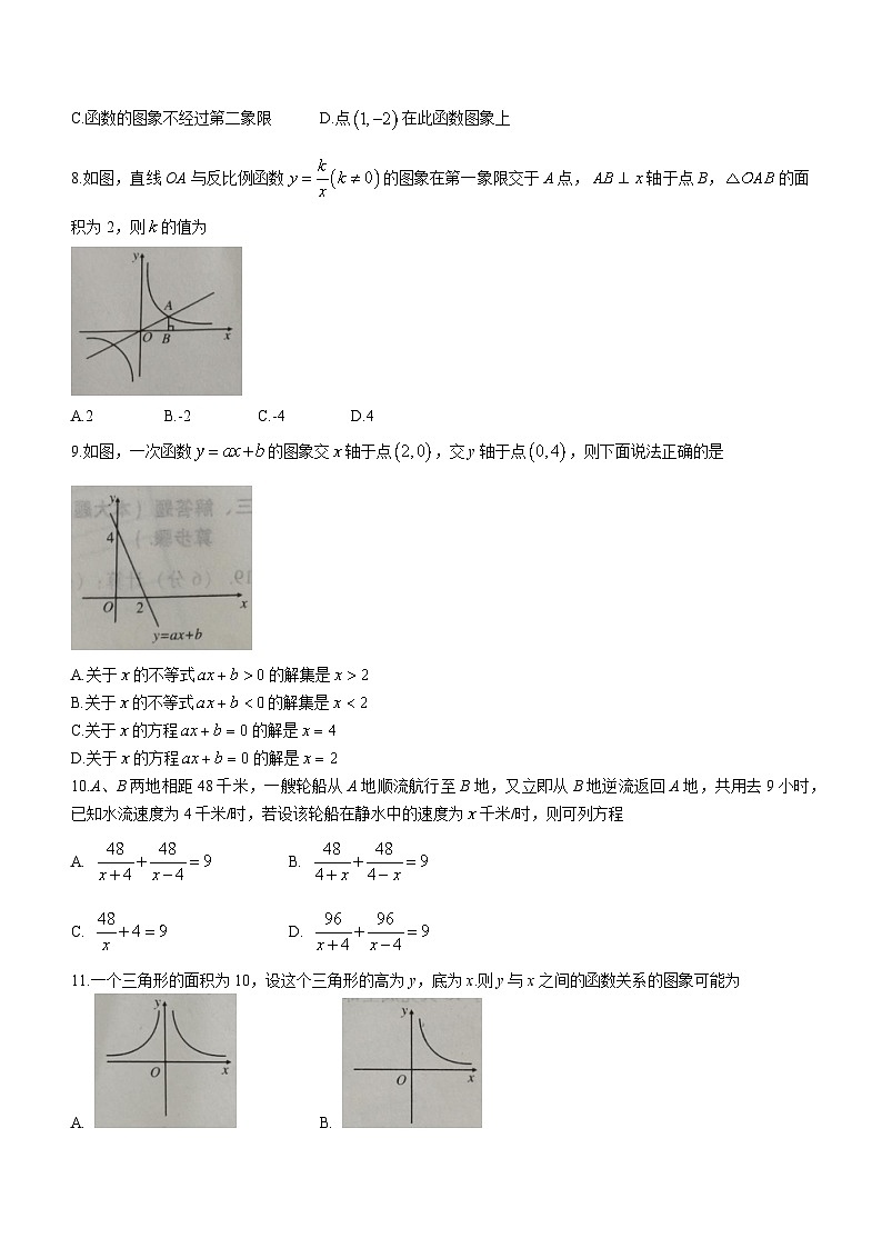 湖南省衡阳市衡南县冠市联合学校2022-2023学年八年级下学期期中数学试题(无答案)第2页