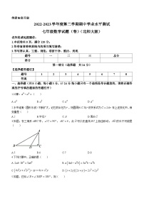 陕西省榆林市第十中学2022-2023学年七年级下学期期中数学试题