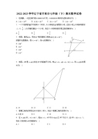 2022-2023学年辽宁省丹东市七年级（下）期末数学试卷（含答案解析）