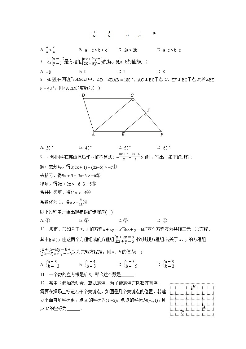 2022-2023学年山西省吕梁市交城县七年级（下）期末数学试卷（含答案解析）02