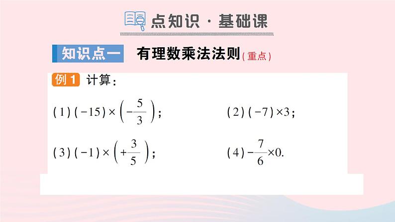 2023七年级数学上册第1章有理数1.5有理数的乘除第1课时有理数的乘法作业课件新版沪科版第2页