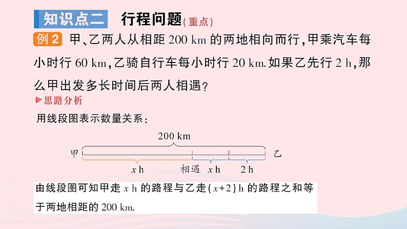 2023七年级数学上册第3章一次方程与方程组3.2一元一次方程的应用第1课时等积变形与行程问题作业课件新版沪科版06