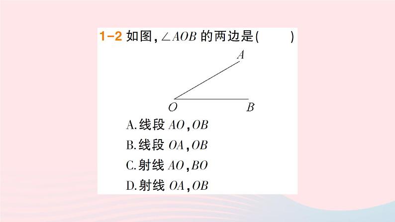 2023七年级数学上册第4章直线与角4.4角第1课时角作业课件新版沪科版05