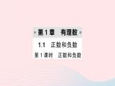 2023七年级数学上册第1章有理数1.1正数和负数第1课时正数和负数作业课件新版沪科版