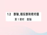 2023七年级数学上册第1章有理数1.2数轴相反数和绝对值第1课时数轴作业课件新版沪科版