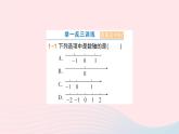 2023七年级数学上册第1章有理数1.2数轴相反数和绝对值第1课时数轴作业课件新版沪科版