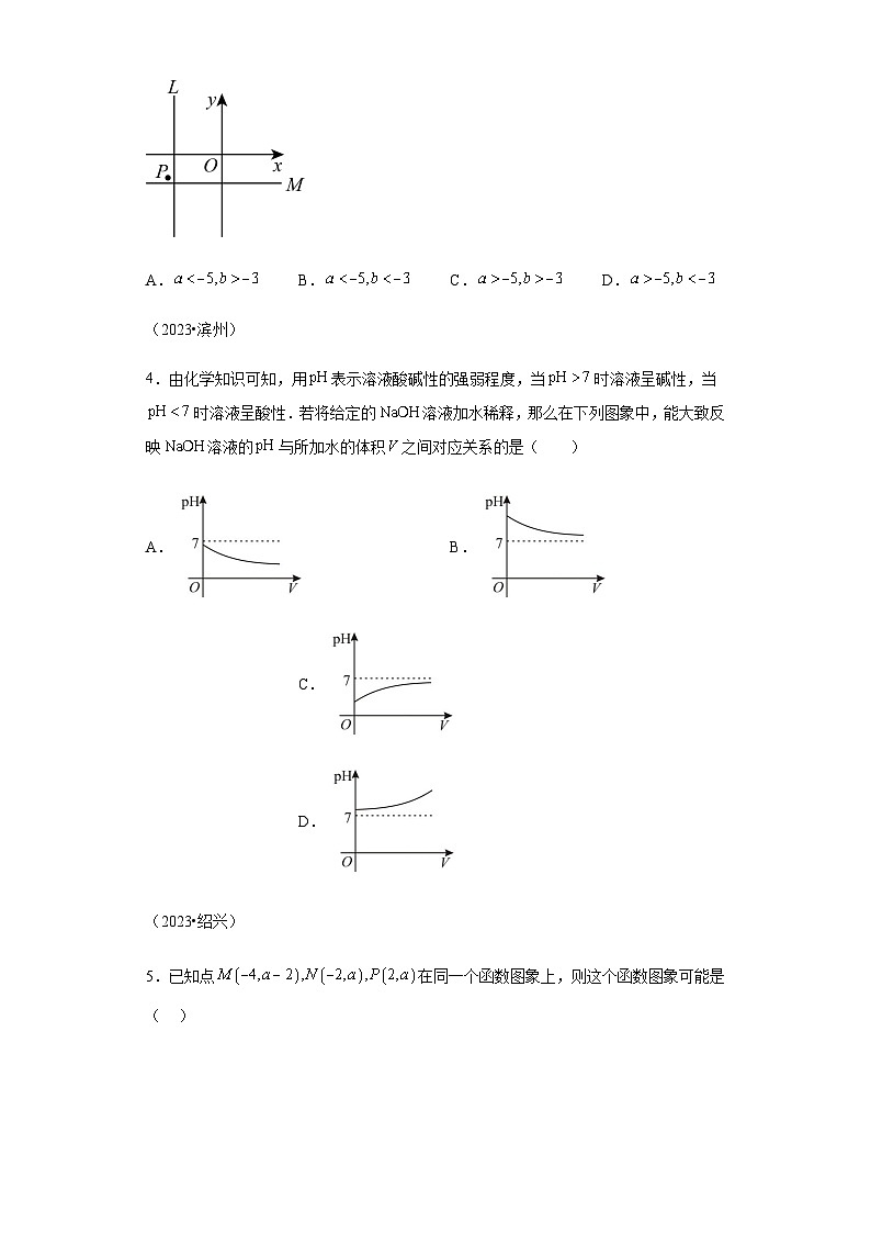 专题08函数基础三年（2021-2023）中考数学真题分项汇编02