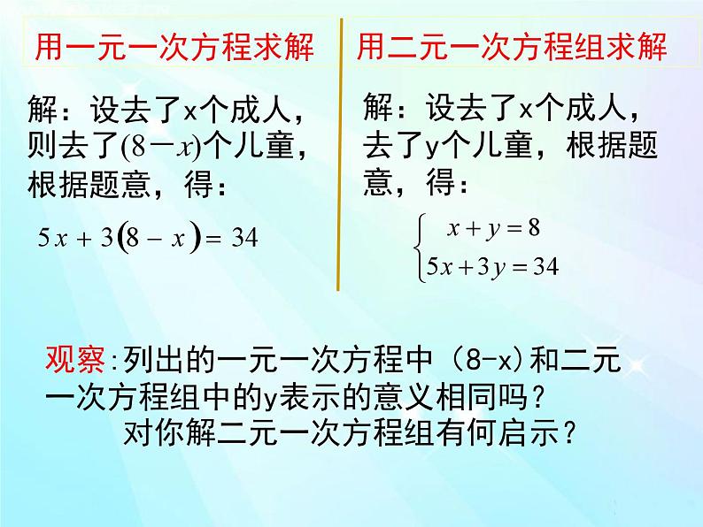 《代入法解二元一次方程组》PPT课件1-八年级上册数学北师大版05