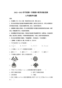 广东省阳江市阳东区2023届九年级上学期期中教学质量监测数学试卷(含解析)