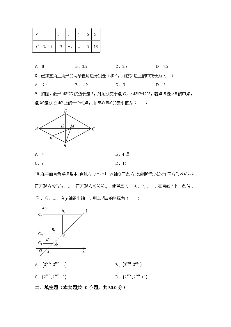 宁夏银川市第六中学2023届九年级上学期第一次月考数学试卷(含解析)02