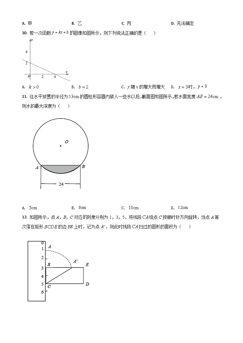 广西柳州市2021年中考数学真题试卷（原卷版）03
