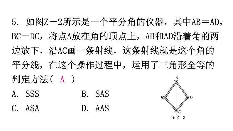 人教版八年级数学上册期中综合训练课件06