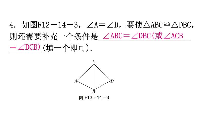 人教版八年级数学上册第十二章全等三角形第14课时三角形全等的判定(四)——AAS分层作业课件第5页