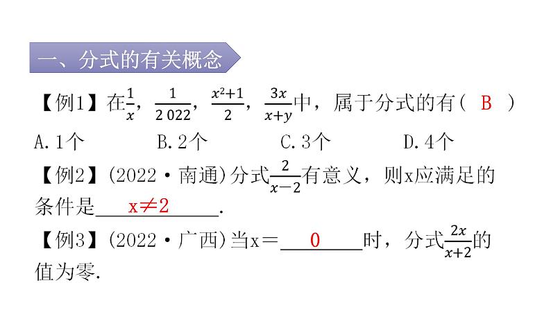 人教版八年级数学上册第十五章分式专题二本章重难点教学课件第2页