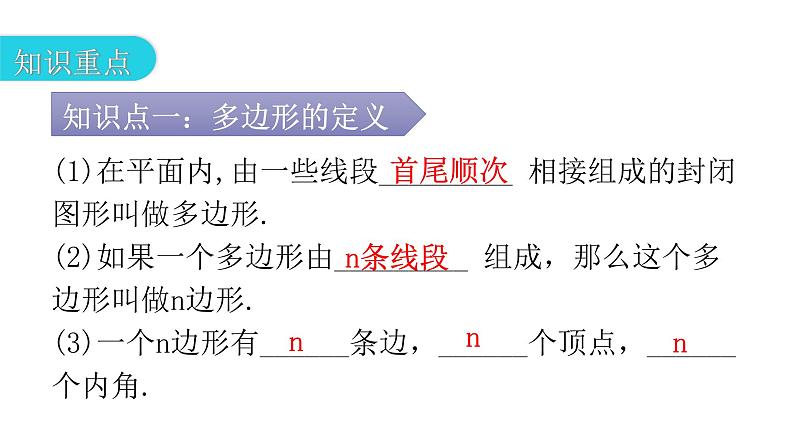 人教版八年级数学上册第十一章三角形第7课时多边形教学课件03