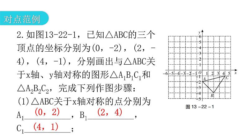 人教版八年级数学上册第十三章轴对称第22课时画轴对称图形(二)教学课件第6页