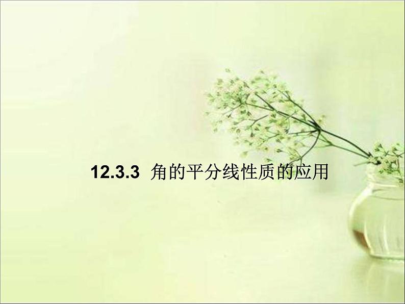 《角的平分线性质的应用》PPT课件2-八年级上册数学人教版01