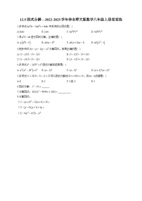 初中数学华师大版八年级上册12.5 因式分解同步测试题