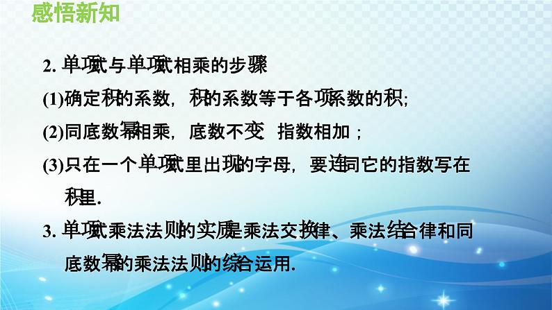 12.2 整式的乘法 华东师大版八年级上册数学导学课件04