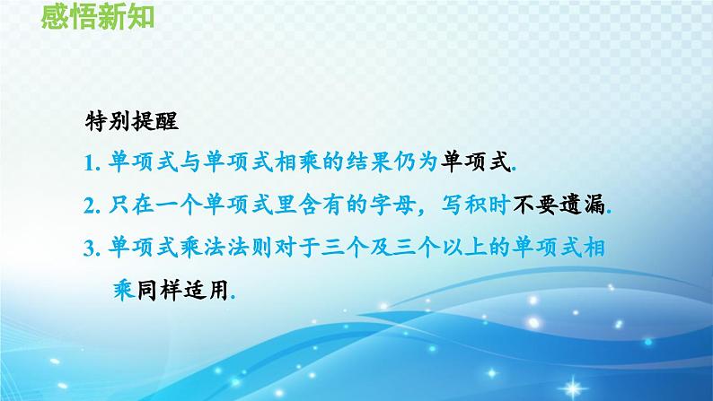 12.2 整式的乘法 华东师大版八年级上册数学导学课件05