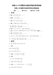 数学七年级上册1.2.1 有理数综合训练题