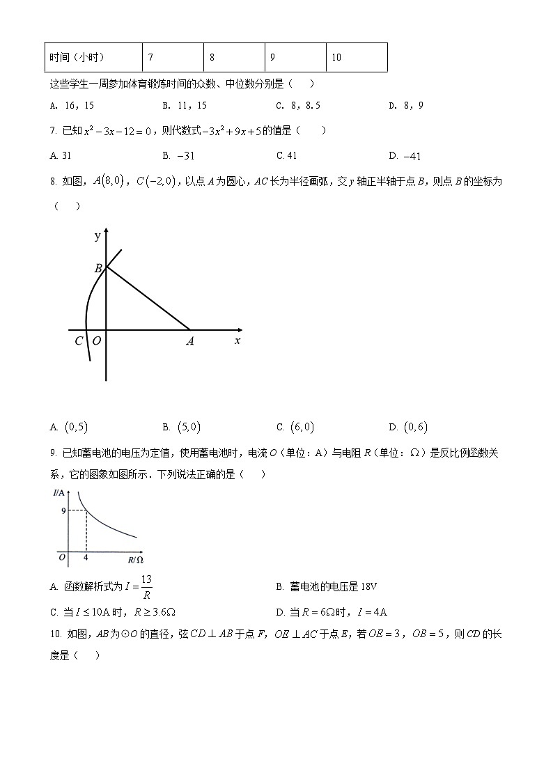 四川省自贡市2021年中考数学真题（原卷版）(2)02
