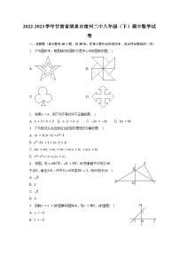 2022-2023学年甘肃省酒泉市肃州二中八年级（下）期中数学试卷（含解析）