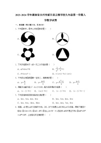 2023-2024学年湖南省永州市新田县云梯学校九年级（上）入学数学试卷（含解析）