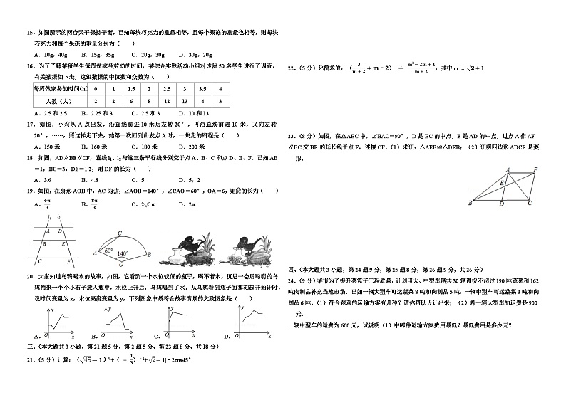 2019年青海省中考数学试卷-（3年中考）02