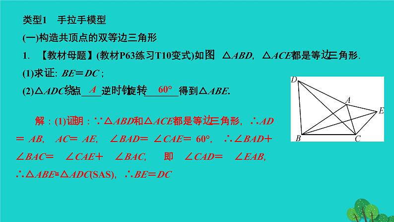 第23章 旋转-专题训练 旋转中常见的几何模型 人教版九年级数学上册作业课件第2页