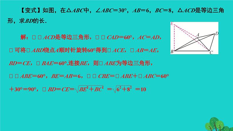 第23章 旋转-专题训练 旋转中常见的几何模型 人教版九年级数学上册作业课件第3页