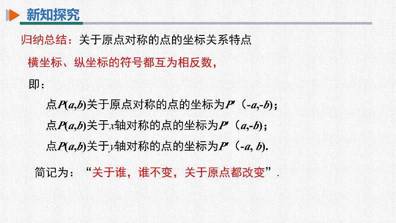 23.2.3 关于原点对称的点的坐标 人教版九年级数学上册精选课件第8页