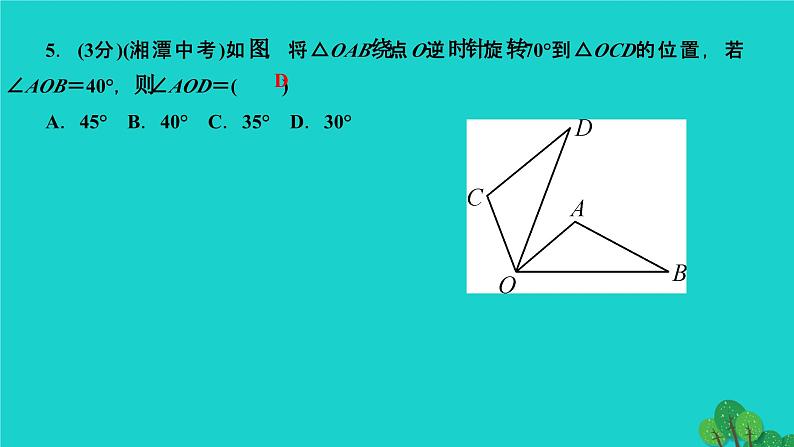 23.1.1 旋转的概念及性质 人教版九年级数学上册作业课件06