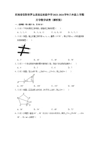 河南省信阳市罗山县定远初级中学2023-2024学年八年级上学期开学数学试卷