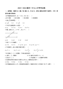 福建省福州第一中学2023-2024学年九年级上学期开学考试数学试题(无答案)